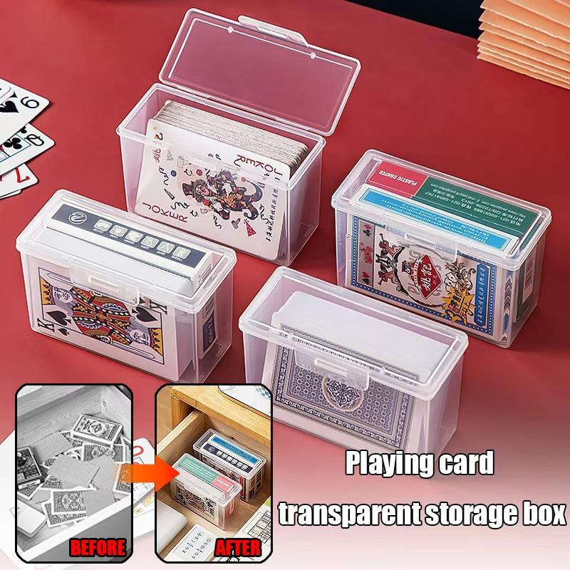 1/2/3/4/5pcs New Transparent PP Plastic Storage Box for Playing Cards Poker Board Game Organizer Container