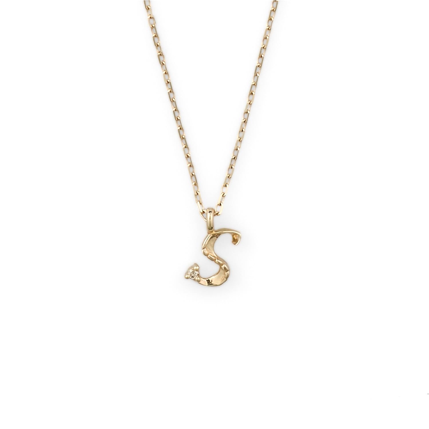 

Initial diamond necklace [Agate] WEB limited S/K10 білий
