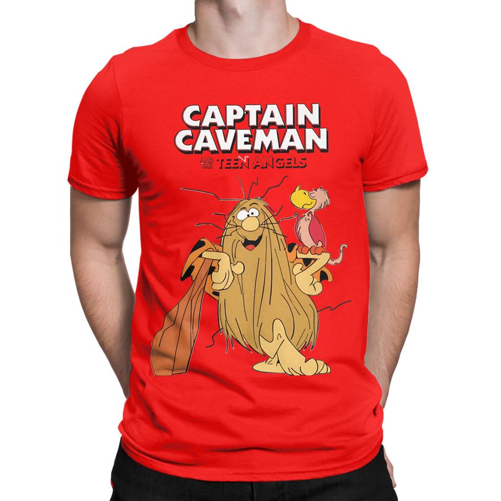 Classic Pose Funny Graphic 100 Cotton Tshirt Captain Caveunisex Tops Tees For Unisex
