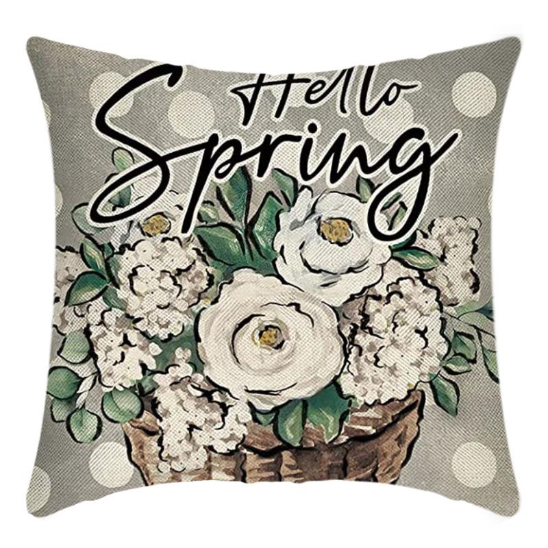 New Christmas Throw Pillow, Polyester Linen, Festive Dress Cushion, Bedroom Living Room Square Pillow, Cushion Pillow Case