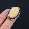 925 Silver Oval Natural Plume Agate Statement Promise Stackable Ring Size 7.5