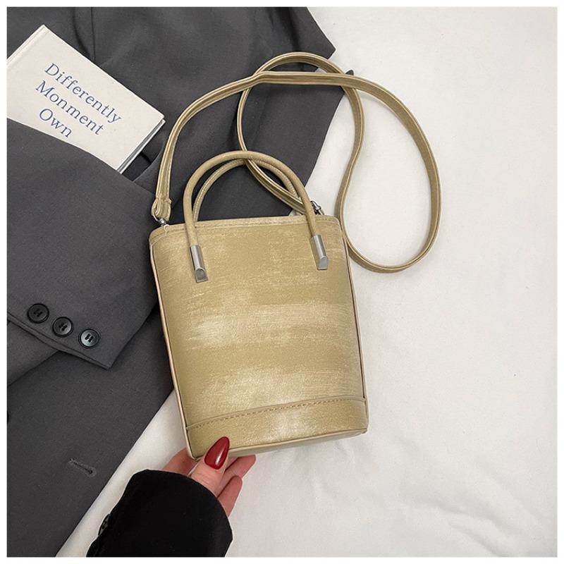Premium hand bag women's new trendy fashion texture shoulder bag crossbody bucket bag