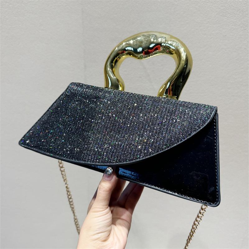 

Niche design handbag spring new casual temperament personality simple trend shoulder small square bag чорний