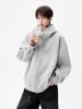 Trendy American High Street Double Zipper Basic Heavyweight Loose Cardigan Hoodie