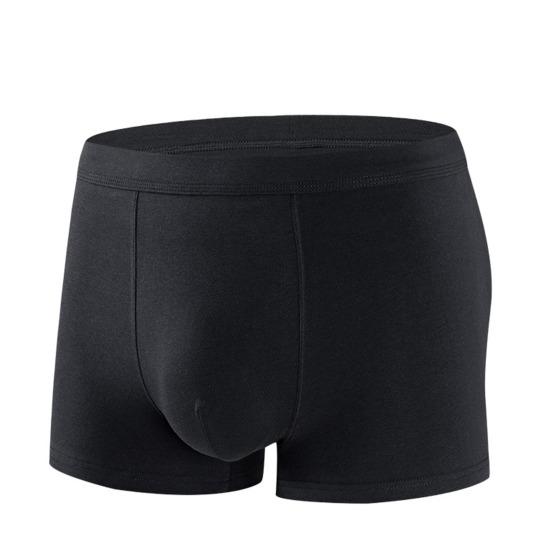 

Мужские трусы-боксеры средней посадки с эластичной талией и U-образным изгибом, однотонные дышащие плавные линии, быстросохнущие трусы XXL чёрный