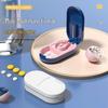 Compact Pill Cutter & Dispenser: Half & Quarter Splitter Box