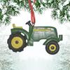Christmas Tractor Ornament Hangable Christmas Tree Resin Tractor Charm Festival Craft Rustic Decoration For Garden Farm Hotel