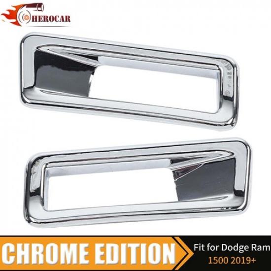 Chrome Rear License Plate Lamp Cover Decor Frame for Dodge Ram 1500 -2025
