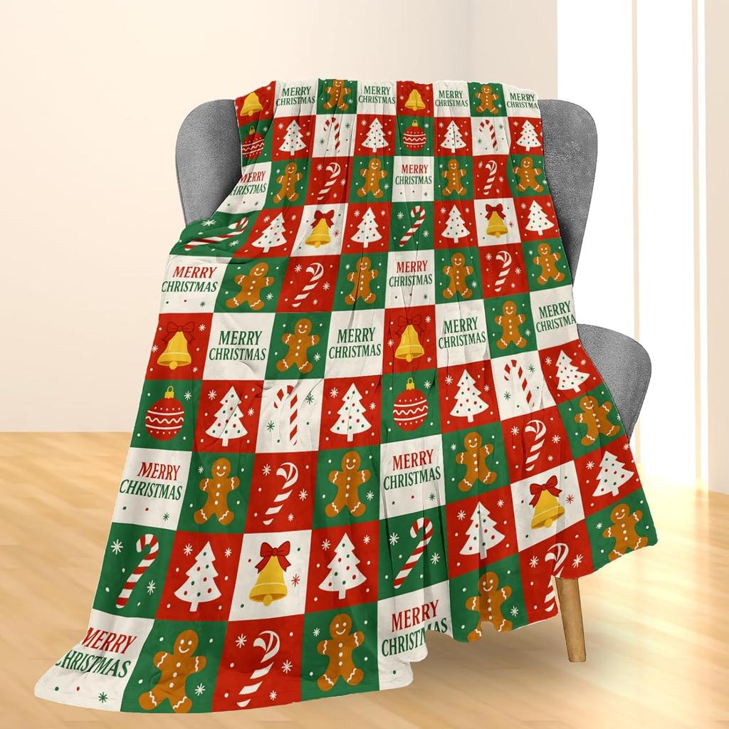 Christmas Golden Retriever Dog Blanket, Soft Lightweight Flannel Cute Holiday Puppy Throw Blanket for Couch, Bed, Travel & Home