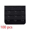 100PCS Bra Extension Lingerie Strap Extender Replacement Womens Accessoires With 3 Hooks Bar Extender Buckle Extension Lingerie