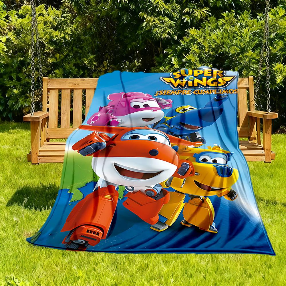 1pc Super Wings Outdoor Blanket Lightweight Flannel, Soft & Warm, All-Season Use for Sofa, Outdoor, Camping, Living Room, Office134