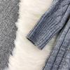 Gray Fashion Turtleneck Sweater Dress For Women New Autumn Winter Chic Long Sleeves A-Line Pullover Loose Knitted Dresses