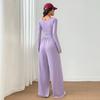 Dámský ležérní overal se čtvercovým výstřihem, staženým v pase, širokými nohavicemi, jednobarevný, elegantní, korejský styl