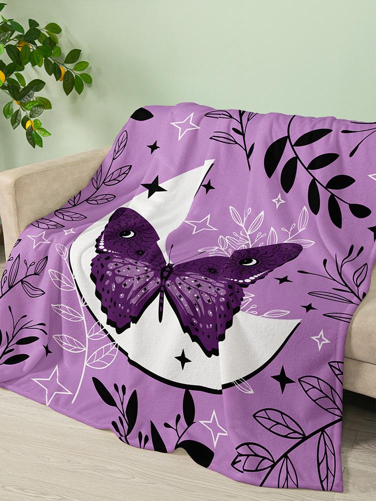 Flannel Blanket Animal Butterfly Dark Wind Blanket Crystal Fleece Blanket Spring And Autumn