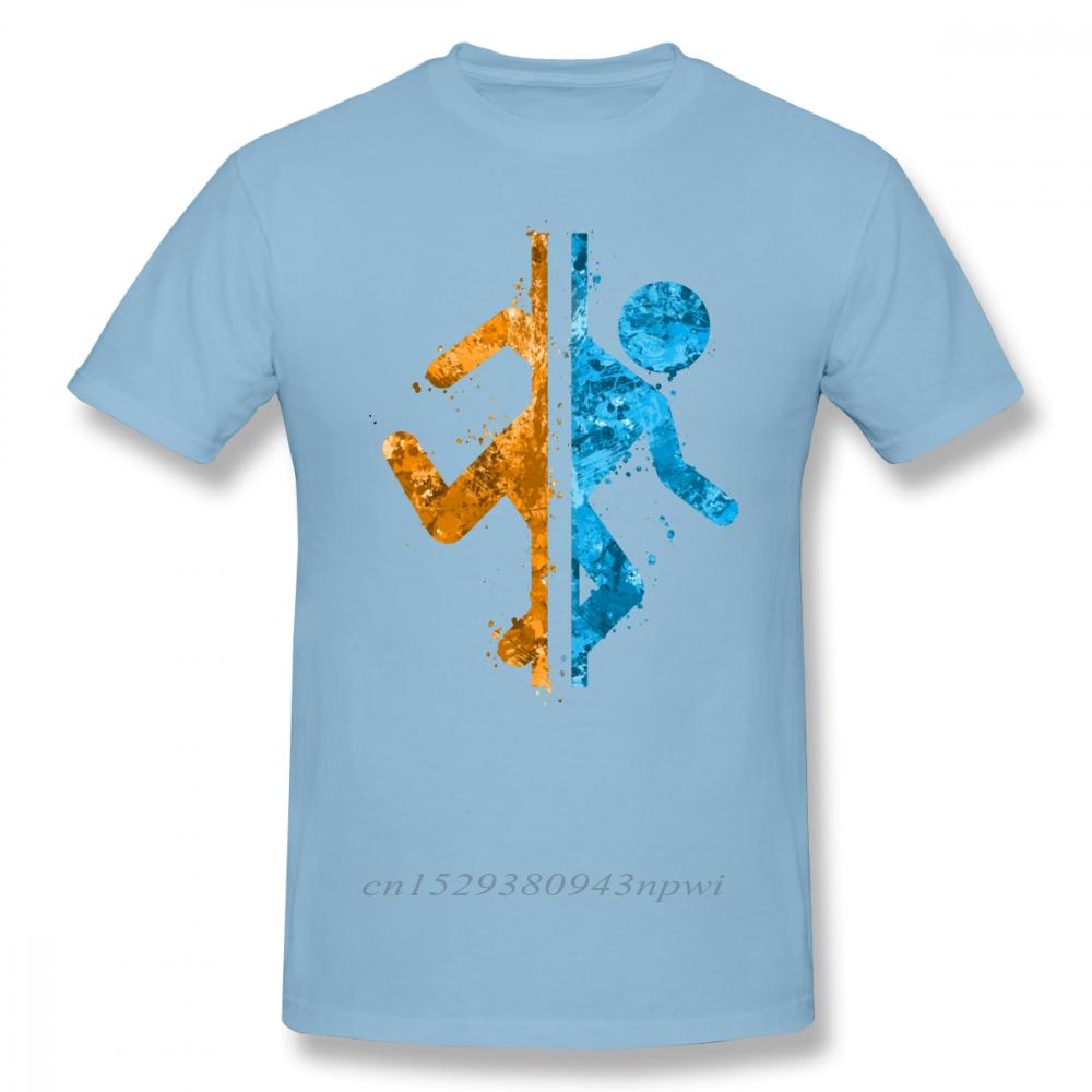 Portal T Shirt Portal Splatter TShirt Printed Casual Tee Shirt Mens Cute Cotton Short Sleeves Tshirt