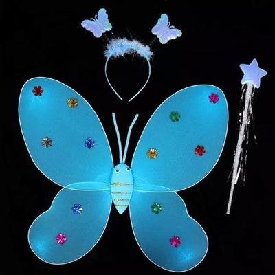 Butterfly Fairy Angel Wings Costumes Tool Set of 3 Children Toy