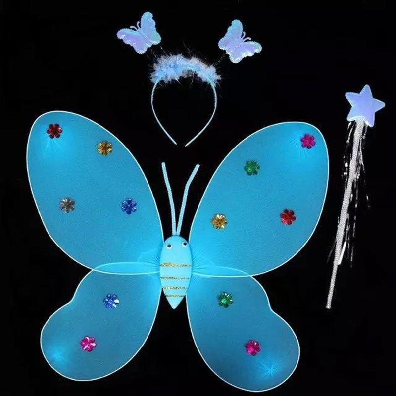 Butterfly Fairy Angel Wings Costumes Tool Set of 3 Children Toy