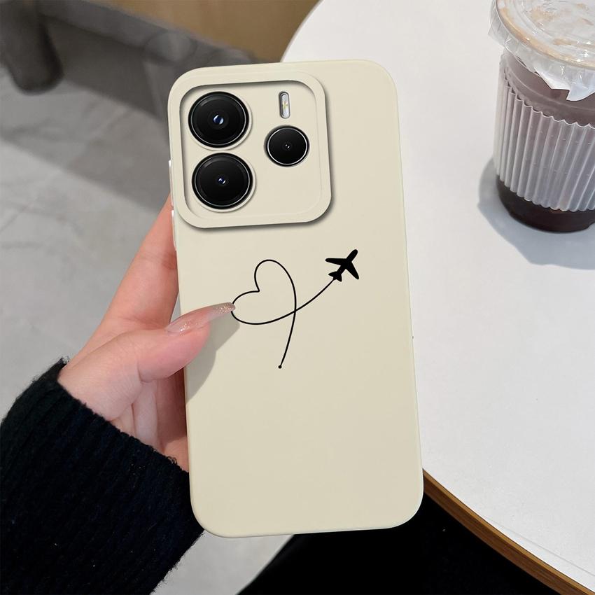 New Cover For Redmi Note 14 14Pro 14 Pro+ 14S Phone Case Lovely Heart Patterns Premium Protection Housing For Note14ProPlus Soft Liquid Silicone Shell
