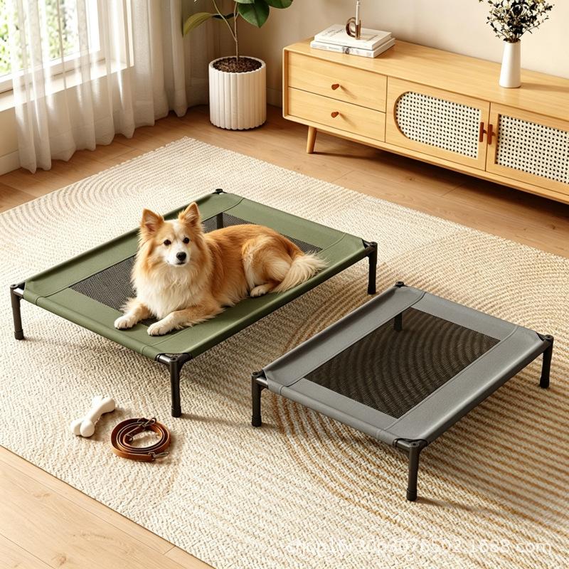 Summer breathable pet marching bed, moisture resistant off the ground, cat and dog beds, small and medium-sized dog beds