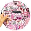 10/30/50PCS Cute Pink Girl Lip PVC Sticky Sticker Aesthetic Stationery DIY Decoration Scrapbooking Supplies