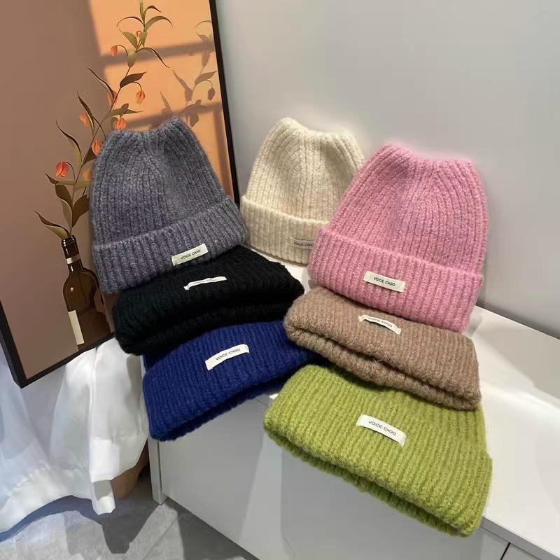 Korean Style Versatile Student Knitted Cap Outdoor Warm Pullover Cap Ear Protecting Woolen Cap