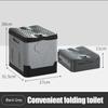 Outdoor Hiking Fishing Potty Portable Folding Toilet Travel Camping Car Emergency Toilet with Cover Strong Capacity Bearing