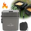 Camping Cookware Mess Kit Barbecue Hiking Included Carry Bag Compact Camp Backpacking Versatile Frying Pan Square Pot and Pan