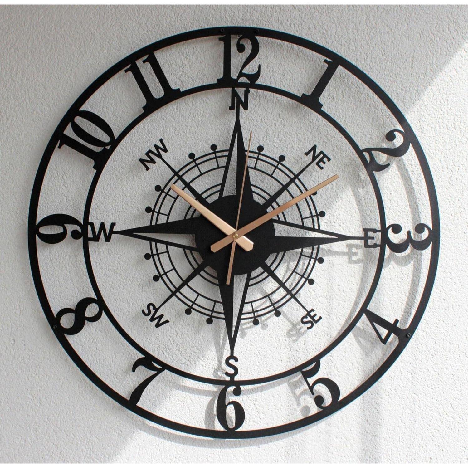 

Metal Wall Clock for Home and Hall, Living Room, Bedroom, Office, Antique Big Size Modern Wall Watch for Home Decor (50 cm) 50 x 50 cm