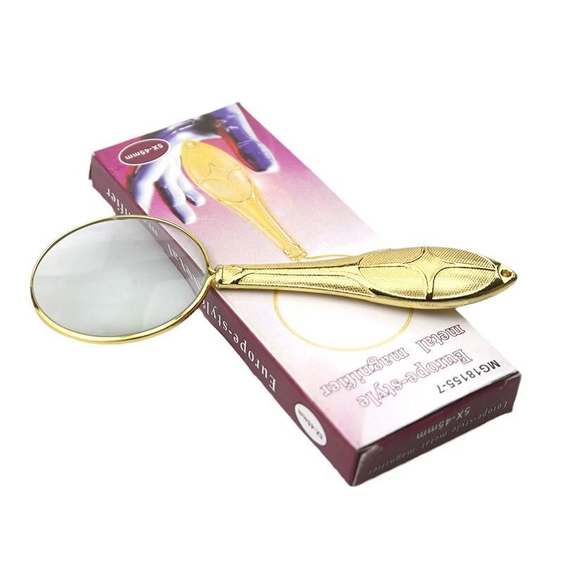 Miling Golden Floral Gemstone Magnifying Glass