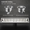 With Strainer Cover Shower Floor Drain Rectangle Shape Stainless Steel Linear Floor Drain Anti-odor Removable Drain Filter