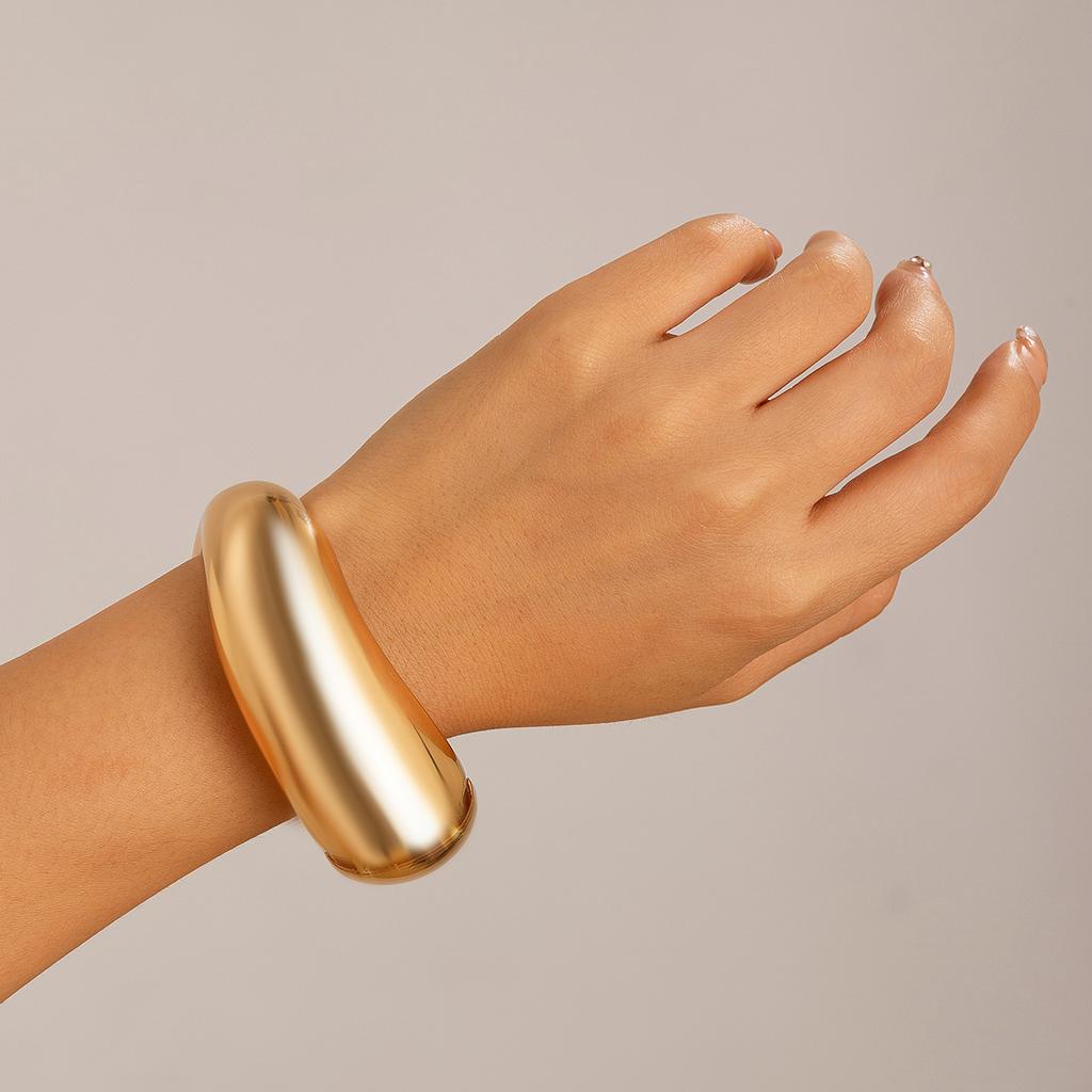 Ingemark 7 Styles Exaggerated Chunky Water Drop Open Cuff Bangles for Women Adjustable Arm Bracelet Grunge Jewelry Steampunk Men