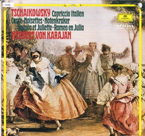 LP Record HERBERT VON KARAJAN, BERLINER PHILH - Tschaikowsky Capriccio Italien, Op4 2544125 DEUTSCHE GRAMMO Germany Classical Used
