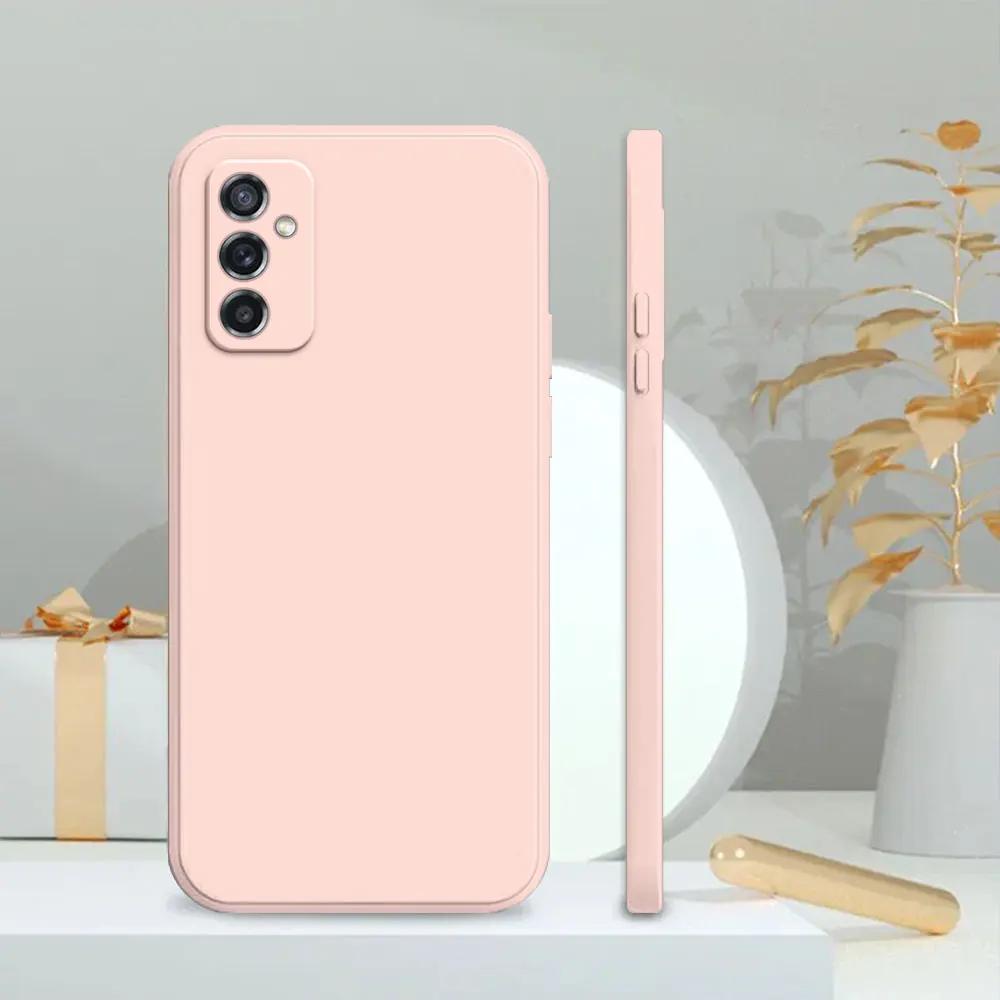 Etui do Samsung M52 A52 Do Samsung Galaxy M52 5G Coque Miękki Silikon Odporne na Wstrząsy Pokrowiec Galaxy A52 5G Kwadratowe Etui na Telefon Fundas
