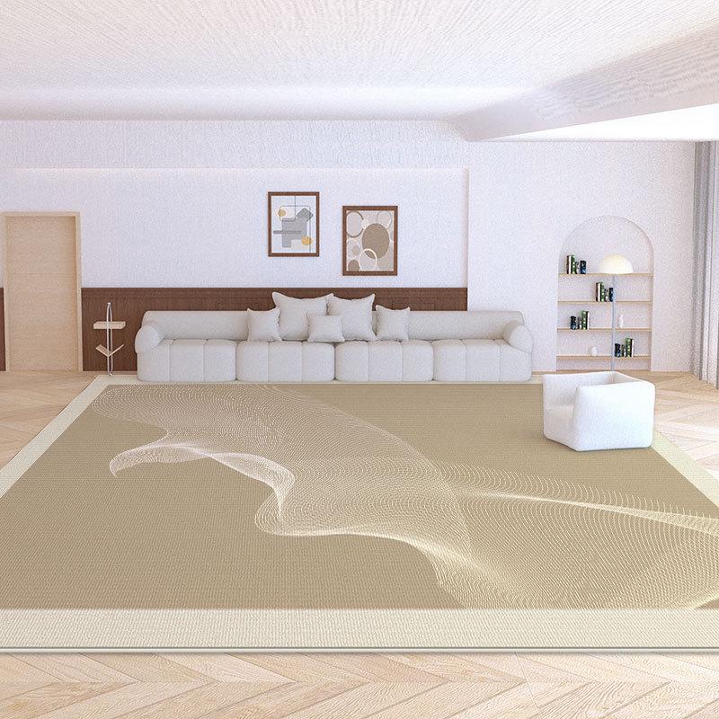2024 Cream Loop Velvet Living Room & Bedroom Carpet - Waterproof, Stain-Resistant, Durable