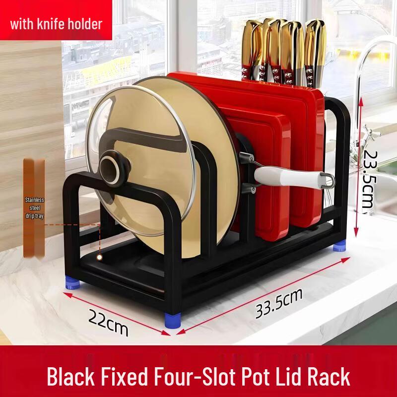 

Stainless Steel Knife and Pot Lid Storage Rack