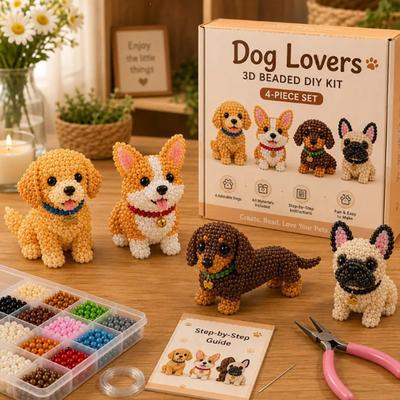 Yousheng Tiny 3D Beaded Animal DIY Kit, DIY Animal Beading Kit with Instructions, Handmade Cute Animal Bead Craft Set for Adults Beginners Teens,