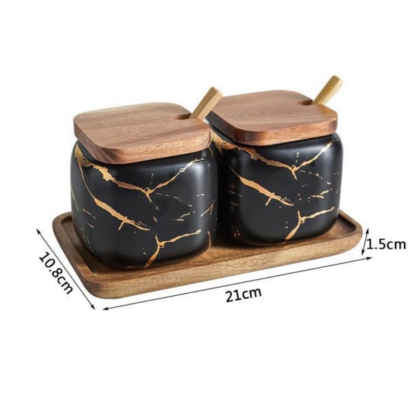 Qianxing Ceramic Seasoning Jar Set