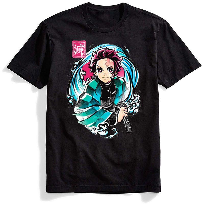Demon Slayer Funny Cartoon T Shirt Men Fashion Kimetsu No Yaiba Tanjiro Kamado T Shirt