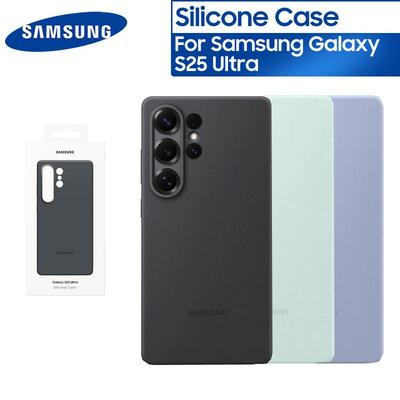 Samsung Original Liquid Silicone Case For Samsung Galaxy S25 Ultra SM-S938B Silky Soft-Touch Silicone Phone Protective Cover Case