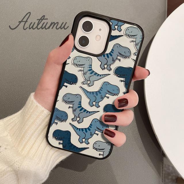 Dinosaurier-Telefonhülle für iPhone 11 12 13 14 Pro Max Mini X XR XS SE 2020 5 6S 7 8 Plus Samsung Galaxy S21 S22 Cover Shell