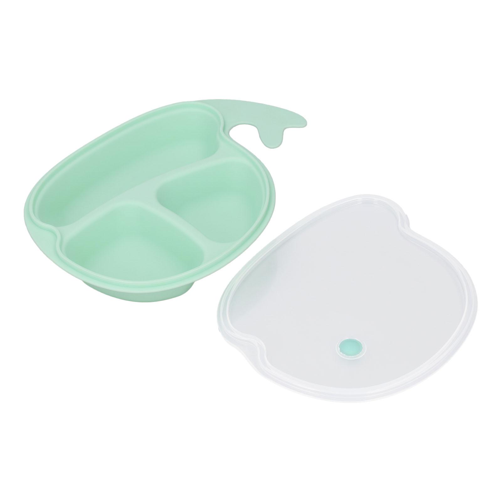 

Разделенная тарелка с изображением кита, детская раздельная тарелка, секционная тарелка с мультяшным детским питанием, зеленая L(for 6.5-9kg)