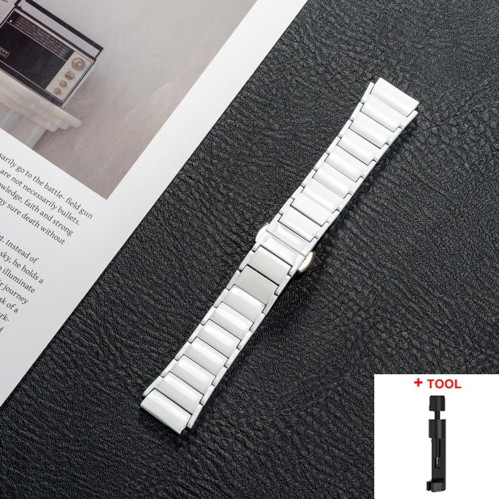 Nový 18mm keramický řemínek pro Huawei Watch GT6 GT5 GT4 41mm S motýlovou přezkou Náhradní náramek pro Huawei Watch GT5 PRO 42MM