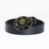 Men's Trendy Casual Cowhide Leather Belt with Alloy Smooth Buckle