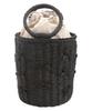 Kobe Lettuce Ribbon Basket Ribbon Bucket Perfect for and the Ocean Free Black Women's Bag, Handbag, Bag, Yukata, Resorts, [B1575], Size,
