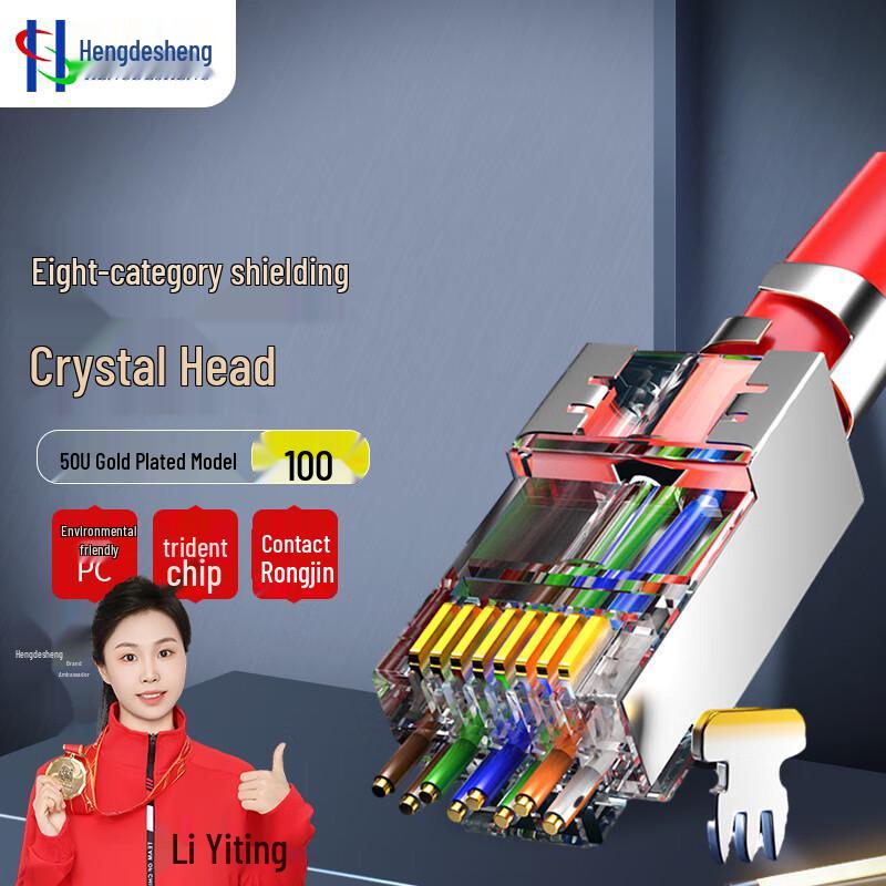 CAT.8 Shielded RJ45 Pass-Through Ethernet Connectors