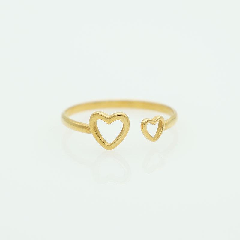 Creative Fashion Jewelry Heart-Shaped Arrow Peach Heart Open Ring Hollow Love Tail Ring