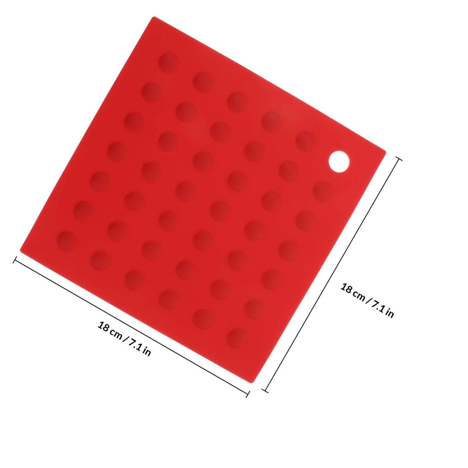 Heat Resistant Silicone Trivet Mat Thickened Non-Slip Pot Holder Multi-Function Oven Hot Pad Coaster Trivet Mat other красный