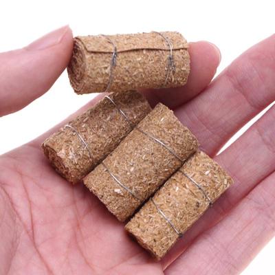 4Pcs 1/12 Dollhouse Mini Hay Bales Haystack Model Dollhouse Farm Decoration Toys Dolls House Micro Scene Decor Accessories