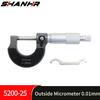 SHANHR Outside Micrometer 0-1"0-25mm Precision Gauge Caliper Micrometer Machinist Tool