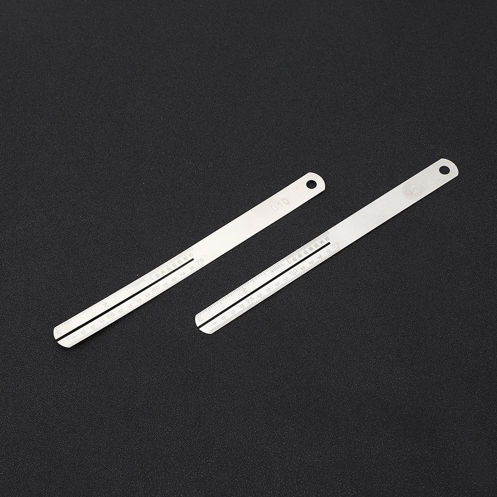 2Pcs Fingerboard Fret Protector Stainless Steel Fretboard Guard Repair Tool with Scale